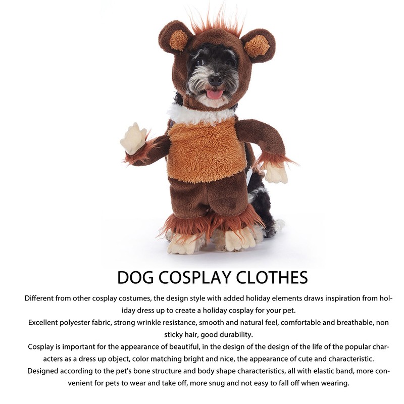Pet Holiday Costume Funny Monkey Cosplay Dog Clothes Soft Breathable