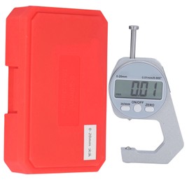 Thickness Gauge Mini Digital LED Display 0 to 20mm Multifunctional Thickness Meter for Leather Cloth Paper Thin Metal