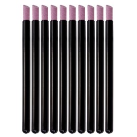 ONLYKXY 10pcs Pumice Stone Nail Cuticle Pushers Black Plastic Handle Trimmer Cleaning Cuticle Remover Stick Nail File Art Manicure Pedicure Tools for Nails Cuticles Fingernail Care（13.5cm/5.31inch）