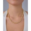 PAVOI 14K Gold Plated Paperclip Chain Link Necklace for Women