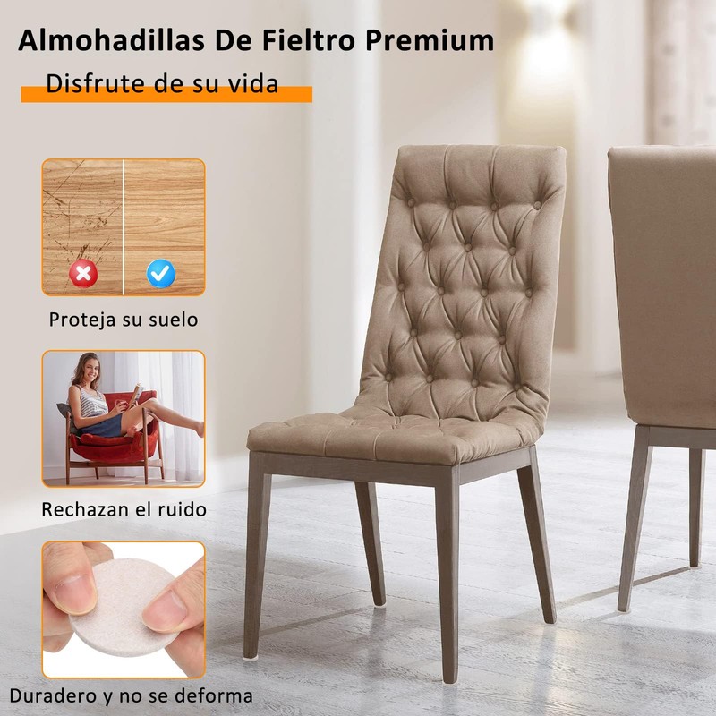 KITCHEN CHOICE Almohadillas para Muebles,100Pcs Almohadillas de Fieltro Autoadhesivas para