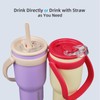 BJPKPK 40 OZ Insulated Travel Tumbler with Handle and Straw,