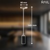 BRILONER - Rail System Rail LED Pendant Light, Dimmable, Combinable,