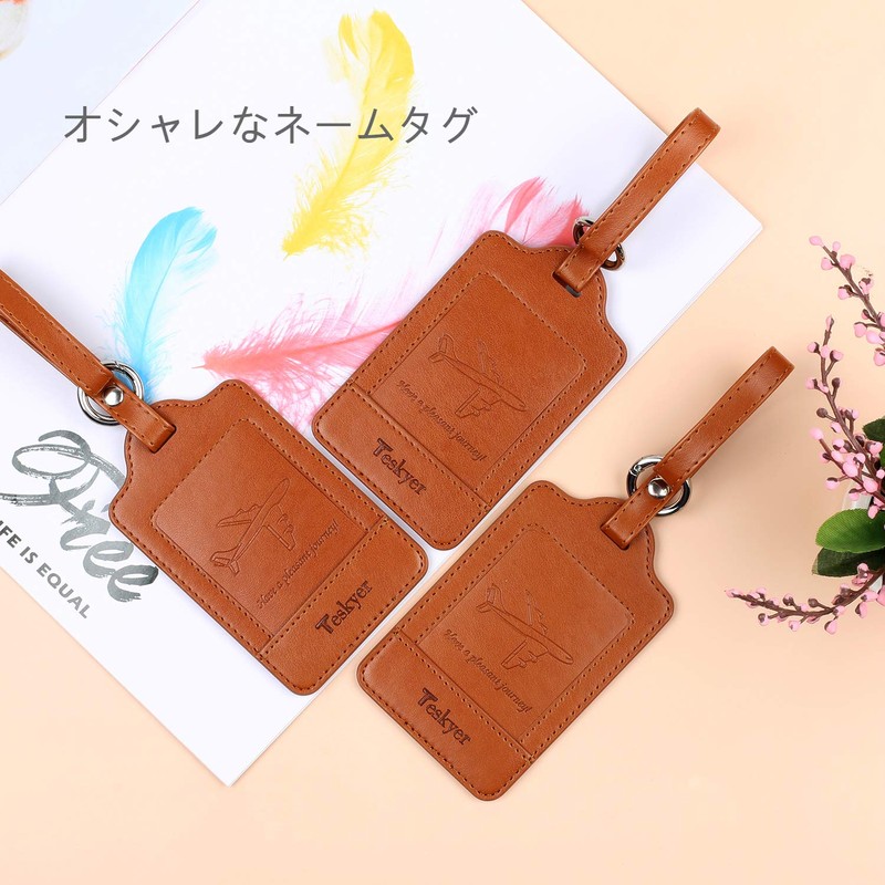 Teskyer Luggage Tags for Suitcases Business Trip Tags Number Plates