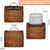 cfpolar Toiletry Bag for Women, Leopard Cheetah Hanging Travel Toiletry