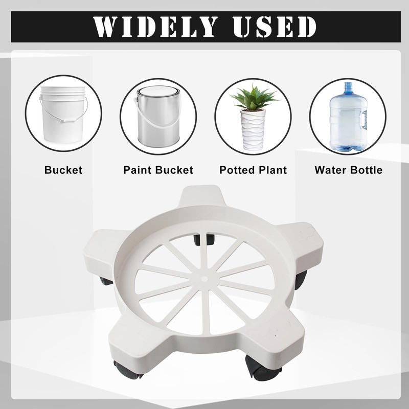 CNQLIS 5 Gallon Bucket Dolly with 5 Smooth-Rolling Swivel Casters,75