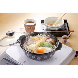 Takagi Metal Double Handed Pot, Easy to Clean, Tabletop Pot, Enamel, Induction Compatible, 7.1 inches (18 cm), Ajiwai Pot, Earthpot-style, Yayoi HA-Y18N