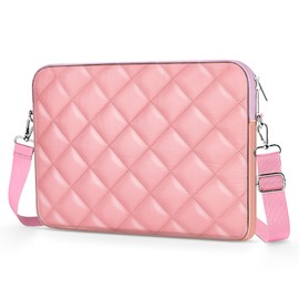 Aatacas Puffy Quilted Laptop Sleeve with a Removable Shoulder Strap Compatible with MacBook Air/Pro, 13-13.3 inch Notebook, Compatible with MacBook Pro 14 inch M3 M2 M1 Chip 2023-2021