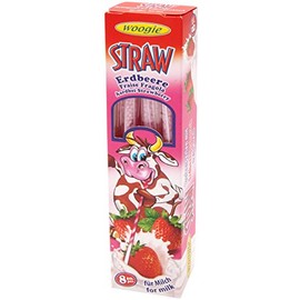 Strawberry Drinking Straws 8 x 4 g Woogi