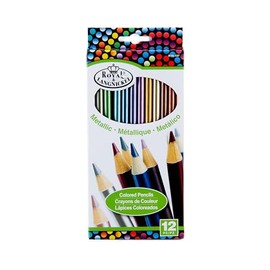 ROYAL BRUSH RTN-157 Metallic Colored Pencils-12/Pkg