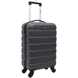 Wrangler 22" Hardside Spinner Carry-On Luggage, Charcoal
