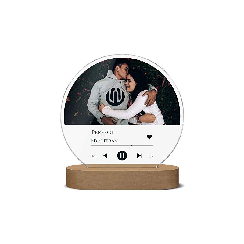 LED Night Light in Song Cover Design with Photo and