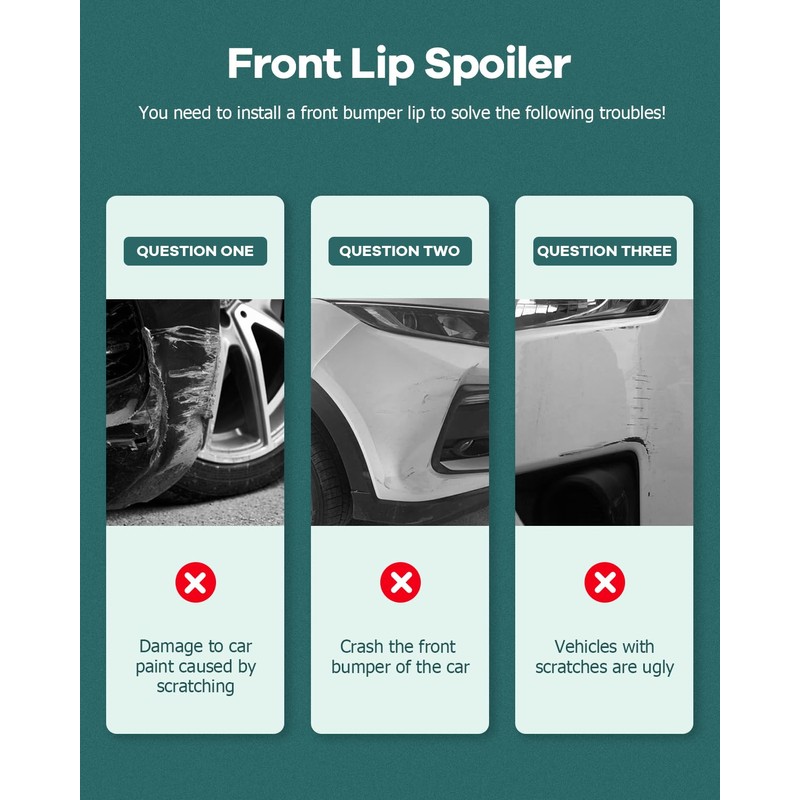 SCITOO Plastic Front Lip Spoiler fits for 2019-2021 for Toyota