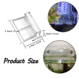 CAVLA 10 Pcs Aquariums Fish Tank Acrylic Clips, Aquarium Cover Brackets, Aquarium Fish Tank Glass Cover Clip Support Holder for Rimless Aquariums (8mm)