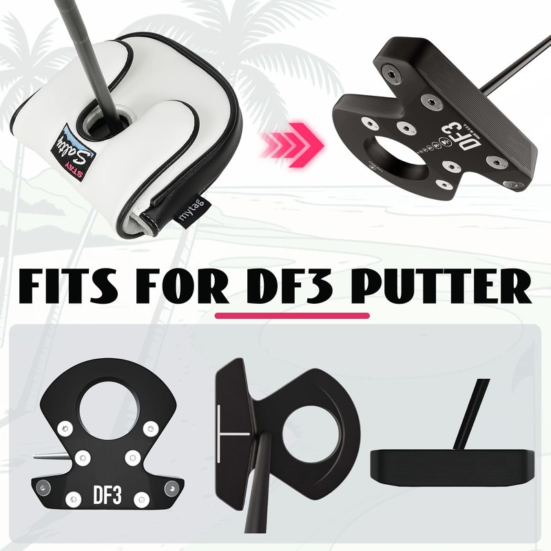 mytag Tropical DF3 Putter Covers, Coconut Tree Golf Putter Headcover