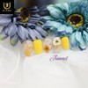 Yellow flower handmade nail tip - Short ballerina / 노랑생화