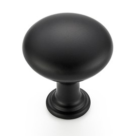 30 Pack 1 Inch Diameter Matte Black Mini Round Solid Kitchen Cabinet Knobs Drawer Pulls for Dresser Closet Door Knobs Drawer Cabinets