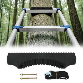 awagas Rubber Steep Ladder Accessory Large Ladder Stabilizer with Strap and Screws Ladder Poles Non-Slip Mat for Telescopic Ladder, Single Straight Ladder, Engineering Ladder, Enhance Stability