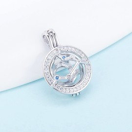 LGSY 925 Sterling Silver Constellation Cage Pendants Crafting Charm for DIY Necklace Bracelet Jewelry Making