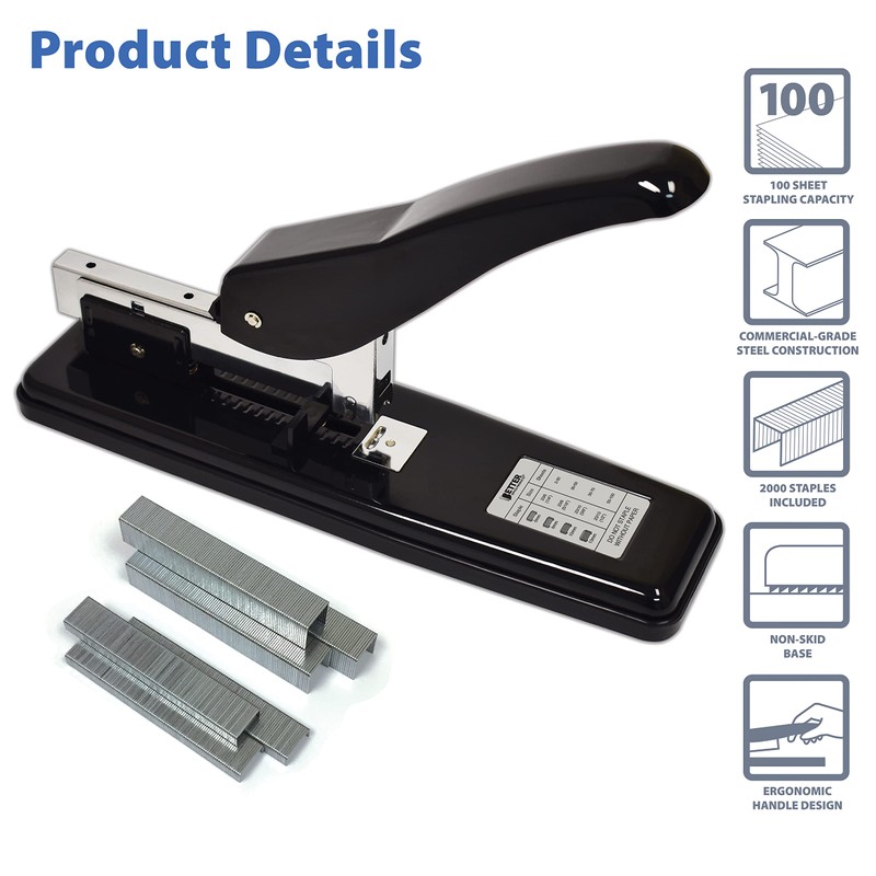 Better Office Products Heavy Duty Commercial Stapler with 2,000 Staples,