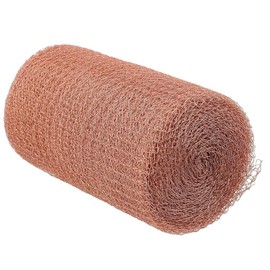 10 m x 125 mm copper mesh roll, metal mesh copper mesh protection, robust pure copper wire mesh for building holes, protecting seedlings and seeds, grill clean