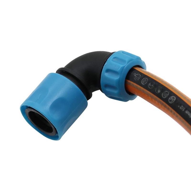 FULAIERGD 2pcs ABS 1/2" Hose Manifold Quick Coupling 90° Button