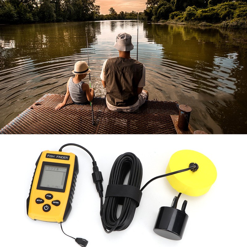 TL88 Handheld LCD Display Fish Finder Portable Fishfinder Fish Depth