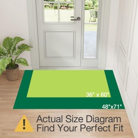 LUMI Handwoven Jute Door Mat, Durable Entryway Mat, Welcome Front Doormat, Solid Floor Mats for Entrance, 47"x71", Knit Jute