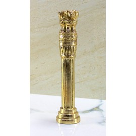 StonKraft Brass Ashok/Ashoka Stambh (Stoop) Pillar India Memento Statue Showpiece - Gift for Home Decorative (Decor), Office, Table Decoration