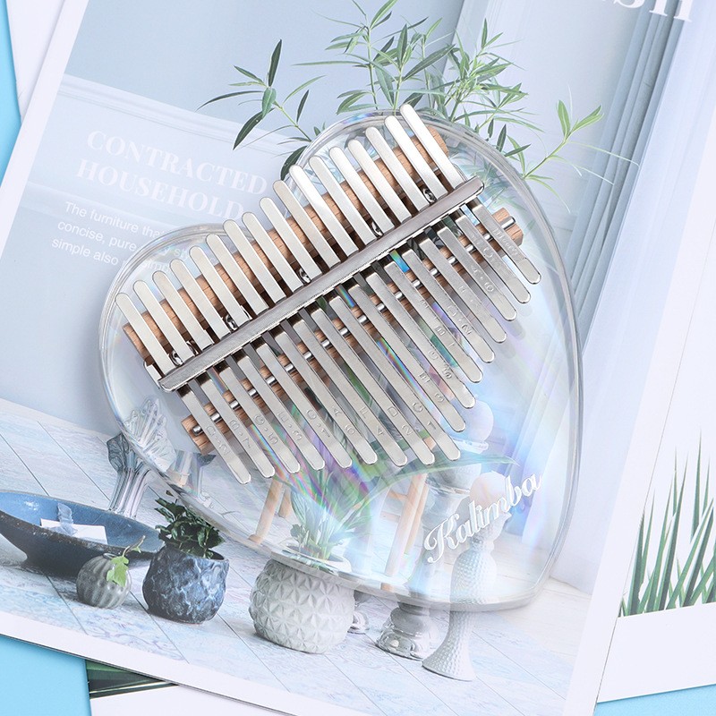 17 Key Crystal Small Kalimba Set Lightweight High Hardness Mini