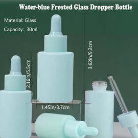 Rowcay 8 Pcs Frosted Glass Dropper Bottles with 2 Funnels, 30ml Leakproof Essential Oil Dropper Bottle Perfume Dispenser Bottle for Essential Oils, Perfumes and Other DIY Liquids