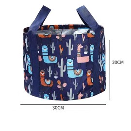 Collapsible Foot Bath Soaking Tub, Portable Soak Tub Multi-Function Basin Foot Soaking Bucket with Handle Foot Soaker for Travel Camping (Navy Blue)