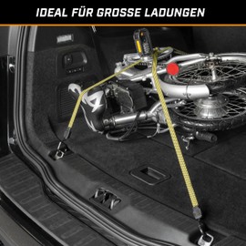 Walser Tension Strap Set, Elastic Luggage Tensioners, Pack of 8, Tension Straps for Transport, Tie Down Straps with Steel Hooks, Heavy Duty Tension Rope