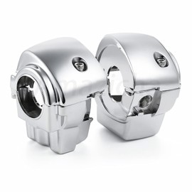 Chrome Switch Housings Caps Set Compatible with Harley Davidson Electra Glide Road King Tri Glide 1996-2013