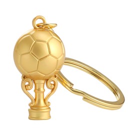 TRIXES Gold Football Keyring World Cup Trophy Souvenir – Party Bag Filler – Perfect for Kids, Men & Football Fans – Key Chain Trinket Pendant- Great Gift for Football Fans