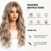 OUFEI Blonde Mixed Light Brown Long Wavy Wig for Women