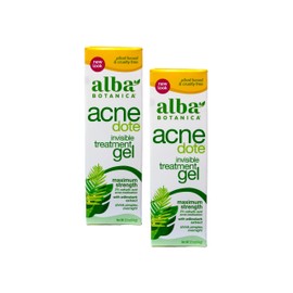 Alba Botanica Acne Dote Invisible Treatment Gel, Maximum Strength, 0.5 oz (Pack of 2)