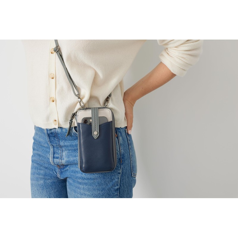 The Sak Silverlake Smartphone Crossbody Bag in Leather, Adjustable Strap,