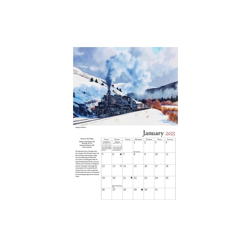 Tide-Mark, Great Trains 2025 Wall Calendar