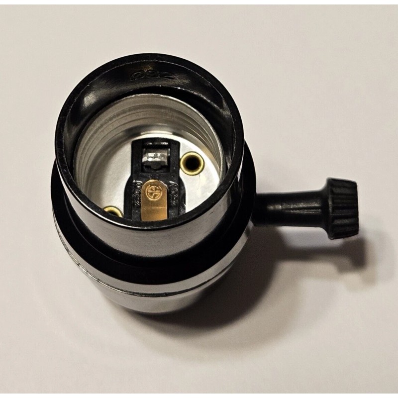 Lamp 3-WAY TURN KNOB PHENOLIC LAMP SOCKET WITH LARGE 1/2"