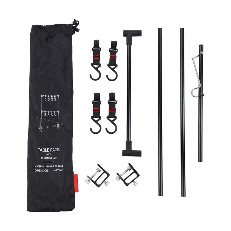 Folding Camping Shelf Desktop Storage Stand Rack Hanging Organizer with