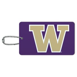 Graphics & More University of Washington Primary Logo Luggage Card Suitcase Carry-On ID Tag