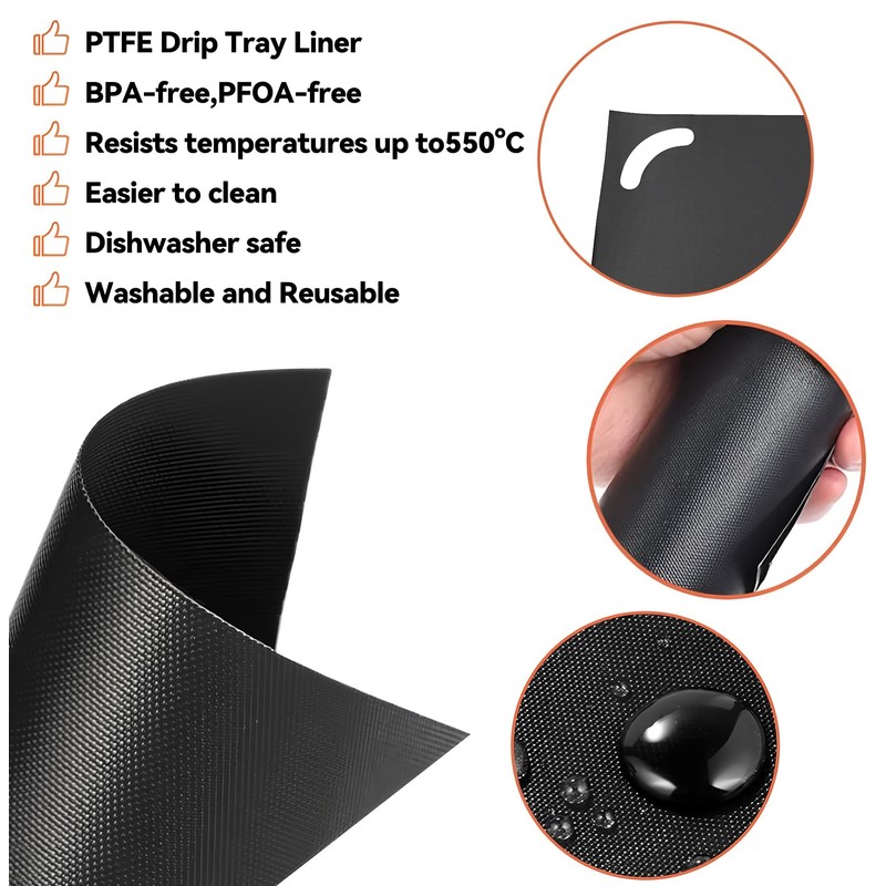 Vekclit 2 Pack Drip Tray Liner Compatible with Traeger Grills