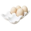 Bealuffe Ceramic Egg Holder Egg Tray Porcelain Fresh Egg Holder