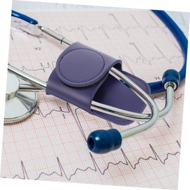 Baluue Stethoscope Holder Clip Pu Leather Stethoscope Protector for and Doctors and Fastener for Medical Professionals
