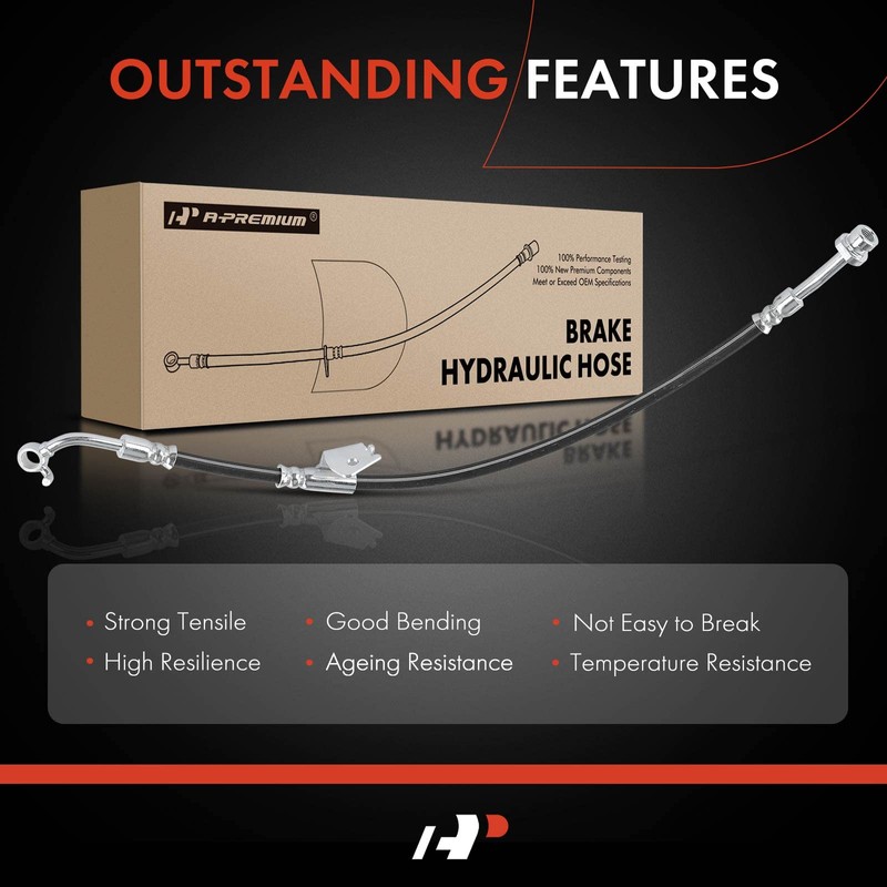 A-Premium Front Driver Brake Hydraulic Hose Compatible with Select Hyundai
