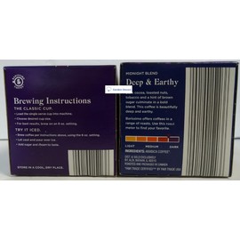 Barissimo Fair Trade Certified Coffee Midnight Blend Dark Roast 12 Cups 4.86oz 138g (2 Boxes)