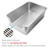 Sorstrem 8" Stainless Steel Sifting Cat Litter Box for Clumping