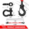 XPV AUTO Recovery Strap (18,000lb.) 2FT with Winch Hook and