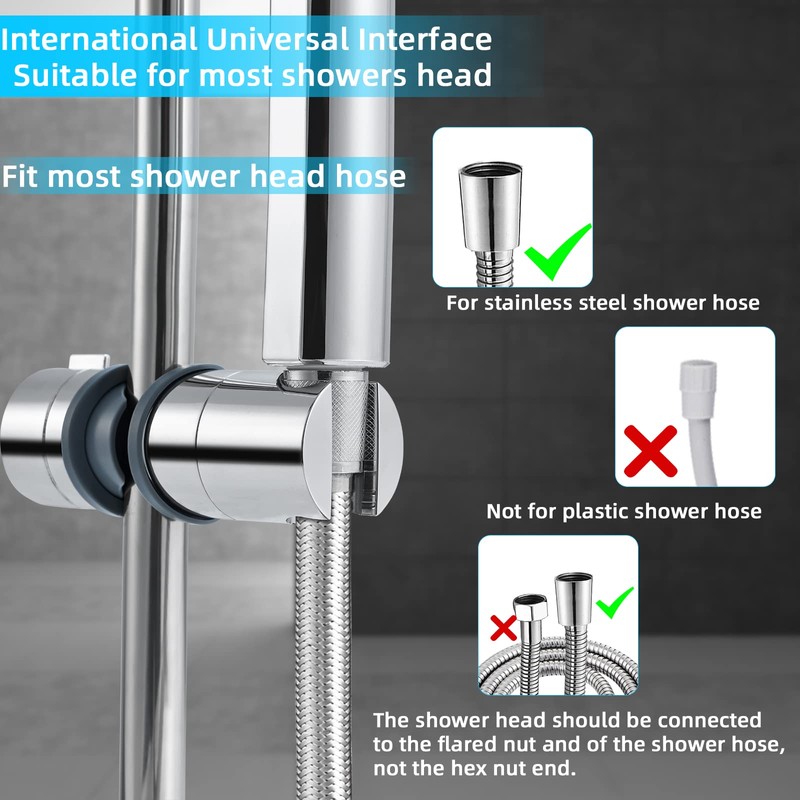 Shower Head Holders, BBLIKE Hand Shower Bracket Replacement 18-25MM Adjustable